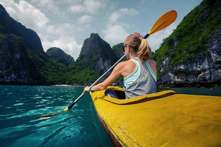 Experience the serenity of Hatta Kayak gliding through pristine waters surrounded by stunning mountains perfect for those seeking a refreshing escape in Dubai's beautiful landscape.